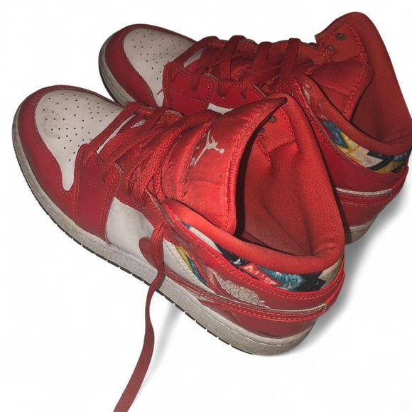 Nike Red and White Sneakers - Picture 4 of 6